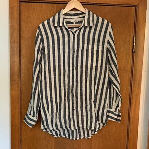 Z Supply black and white Striped Button Down Shirt